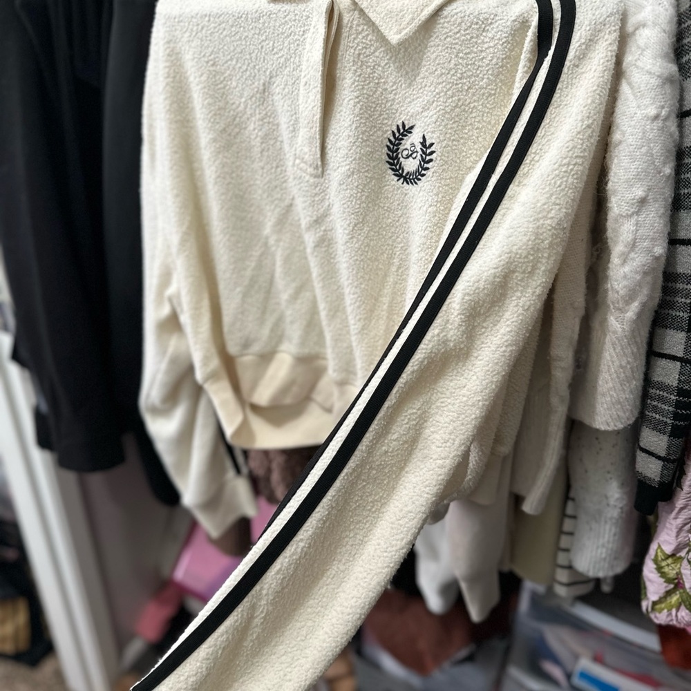 Victoria's Secret Cream Sweater with Black Accents